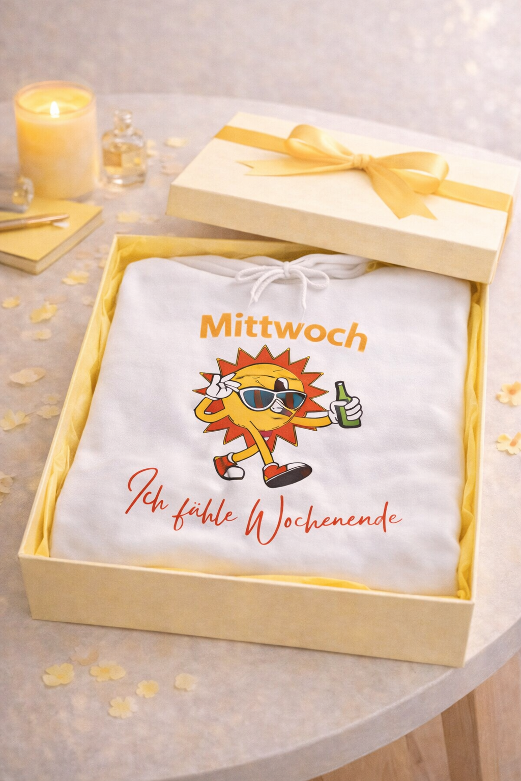 Mittwoch ich fühle Wochenende Hoodie – Lustiger Hoodie Wochentag – Büro Humor Hoodie – Geschenk Kollegen – Hoodie mit Spruch