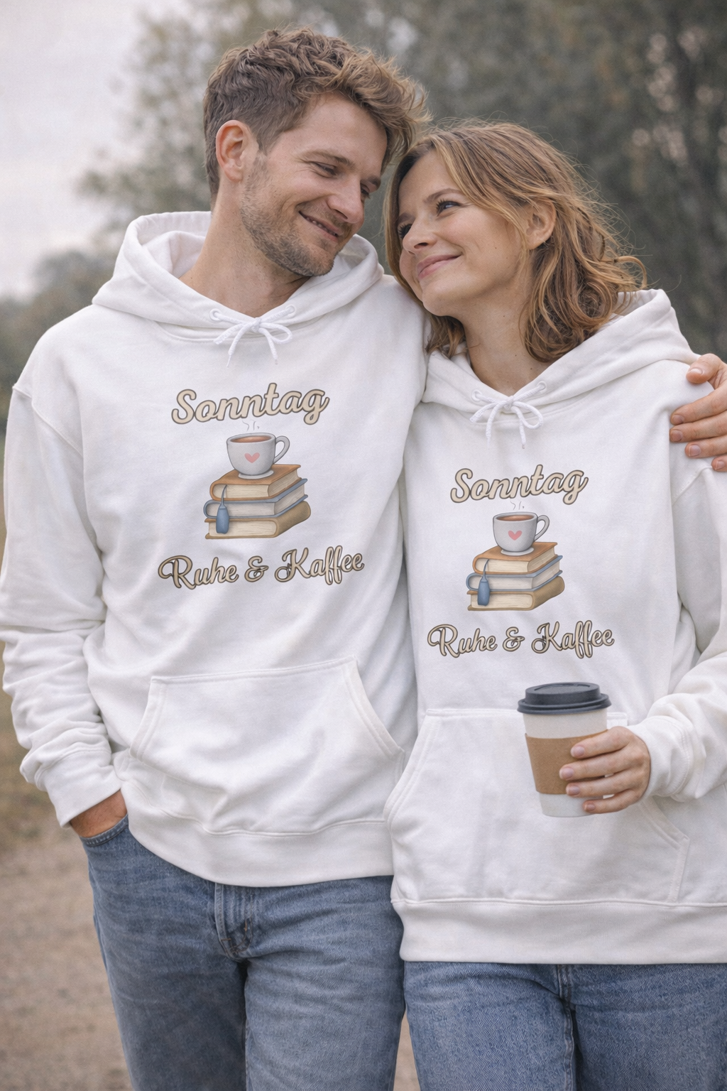 Sonntag Ruhe & Kaffee Hoodie – Cozy Kaffee Hoodie – Gemütlicher Sonntag Hoodie Damen & Herren