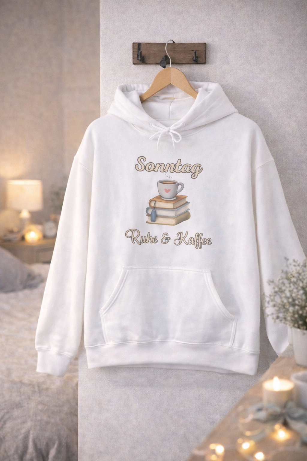 Sonntag Ruhe & Kaffee Hoodie – Cozy Kaffee Hoodie – Gemütlicher Sonntag Hoodie Damen & Herren