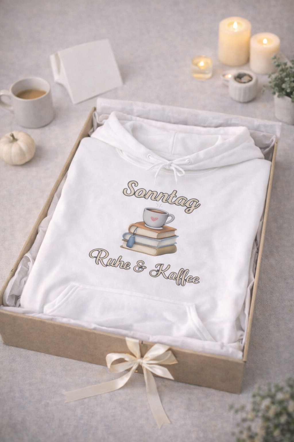 Sonntag Ruhe & Kaffee Hoodie – Cozy Kaffee Hoodie – Gemütlicher Sonntag Hoodie Damen & Herren