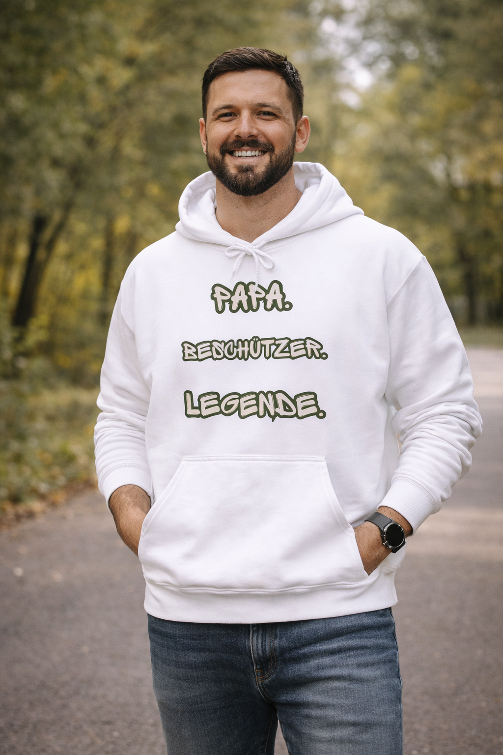 Papa Beschützer Legende Hoodie – Geschenk für Papa – Kapuzenpullover für Väter – Vatertag Geschenk