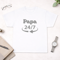 Papa 24/7 T-Shirt Herren Geschenk für Papa Vatertag lustiges Shirt Vater Geschenkidee
