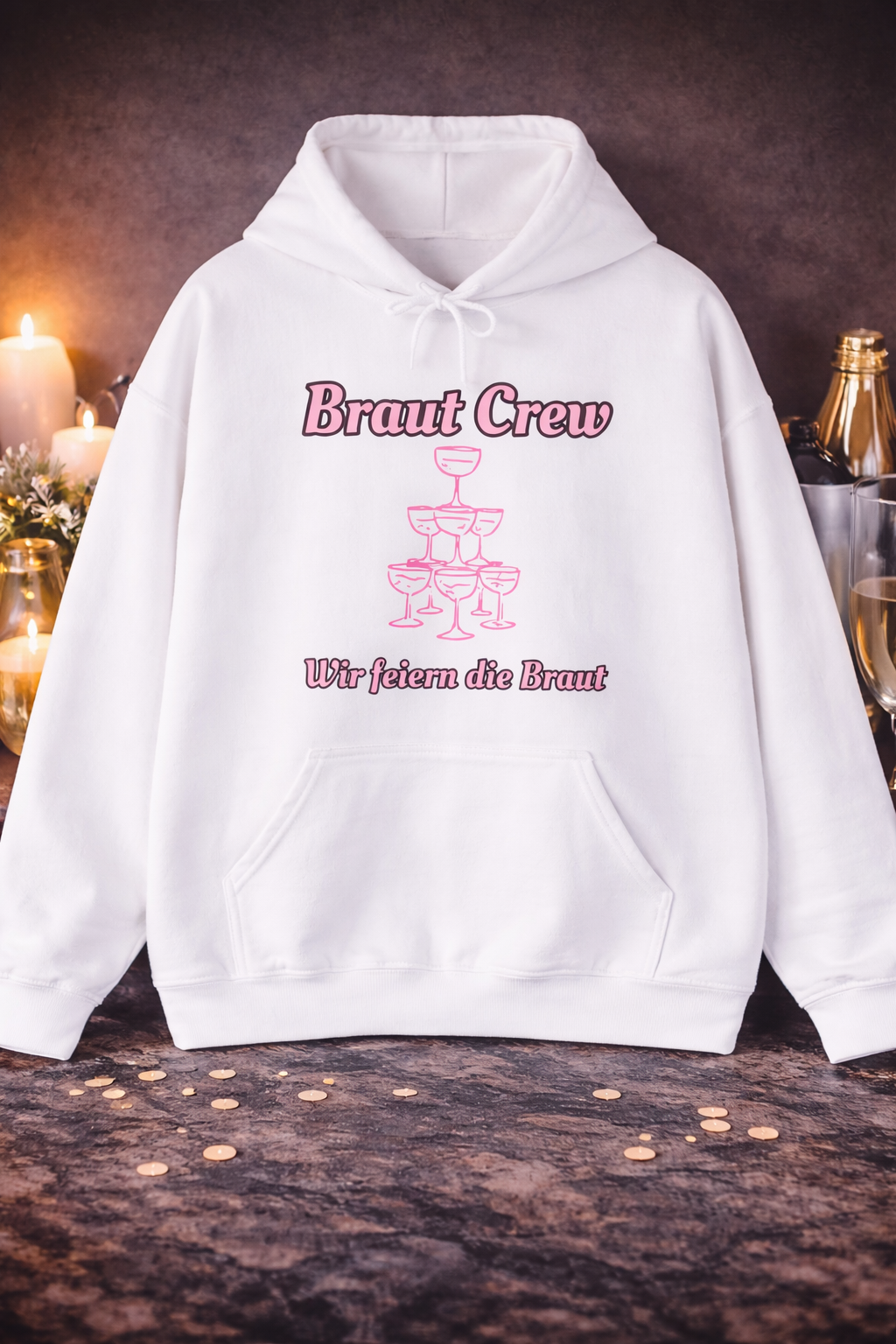 Braut Crew Hoodie – Wir feiern die Braut | JGA Hoodie Frauen | Junggesellinnenabschied Outfit