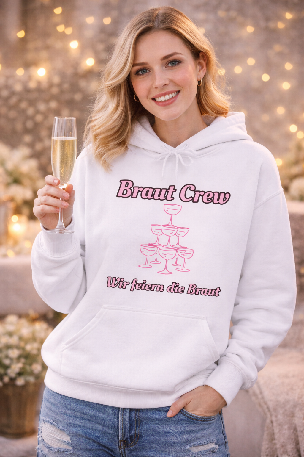 Braut Crew Hoodie – Wir feiern die Braut | JGA Hoodie Frauen | Junggesellinnenabschied Outfit