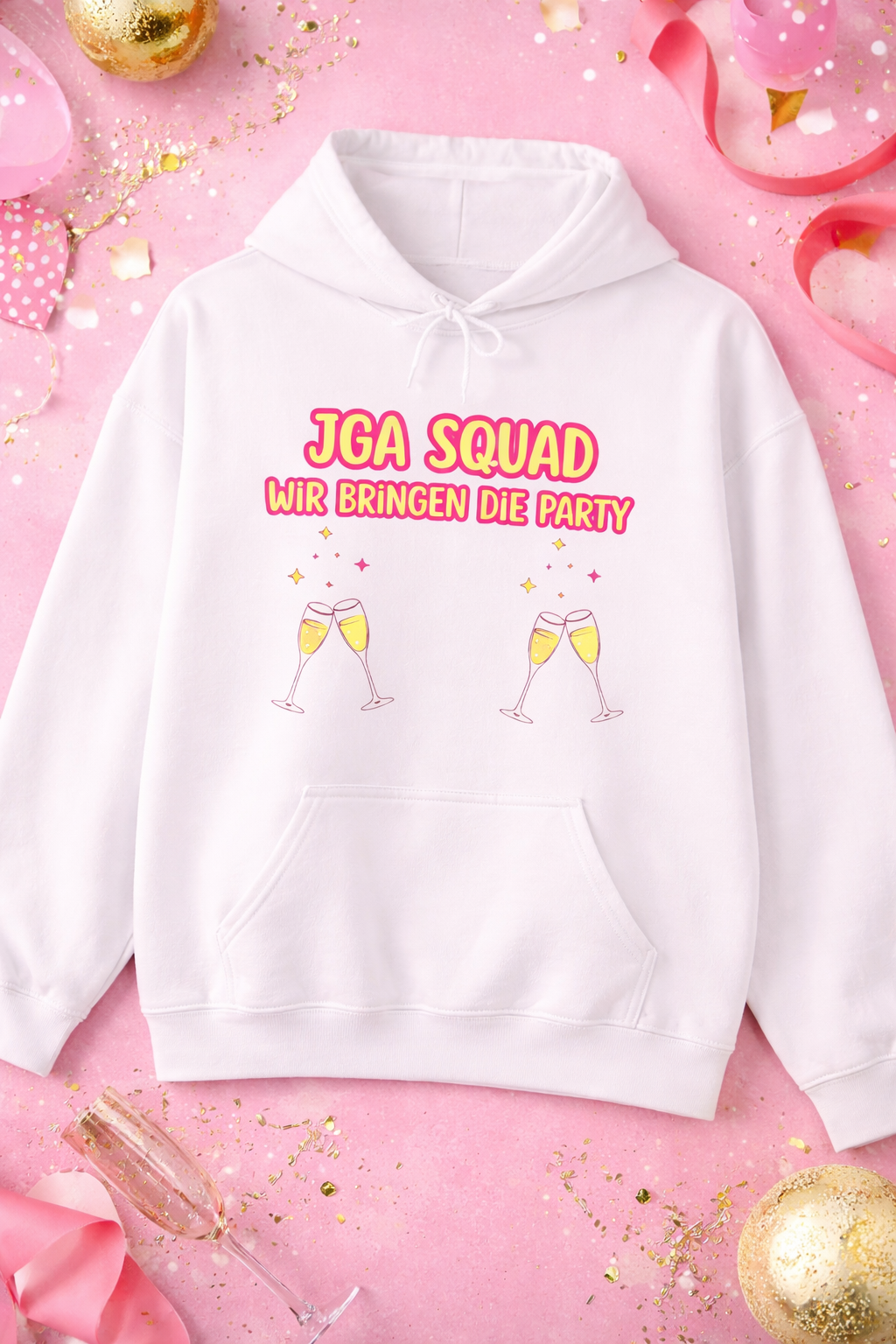JGA Squad Hoodie – Wir bringen die Party | Junggesellinnenabschied Hoodie | Team Bride Outfit
