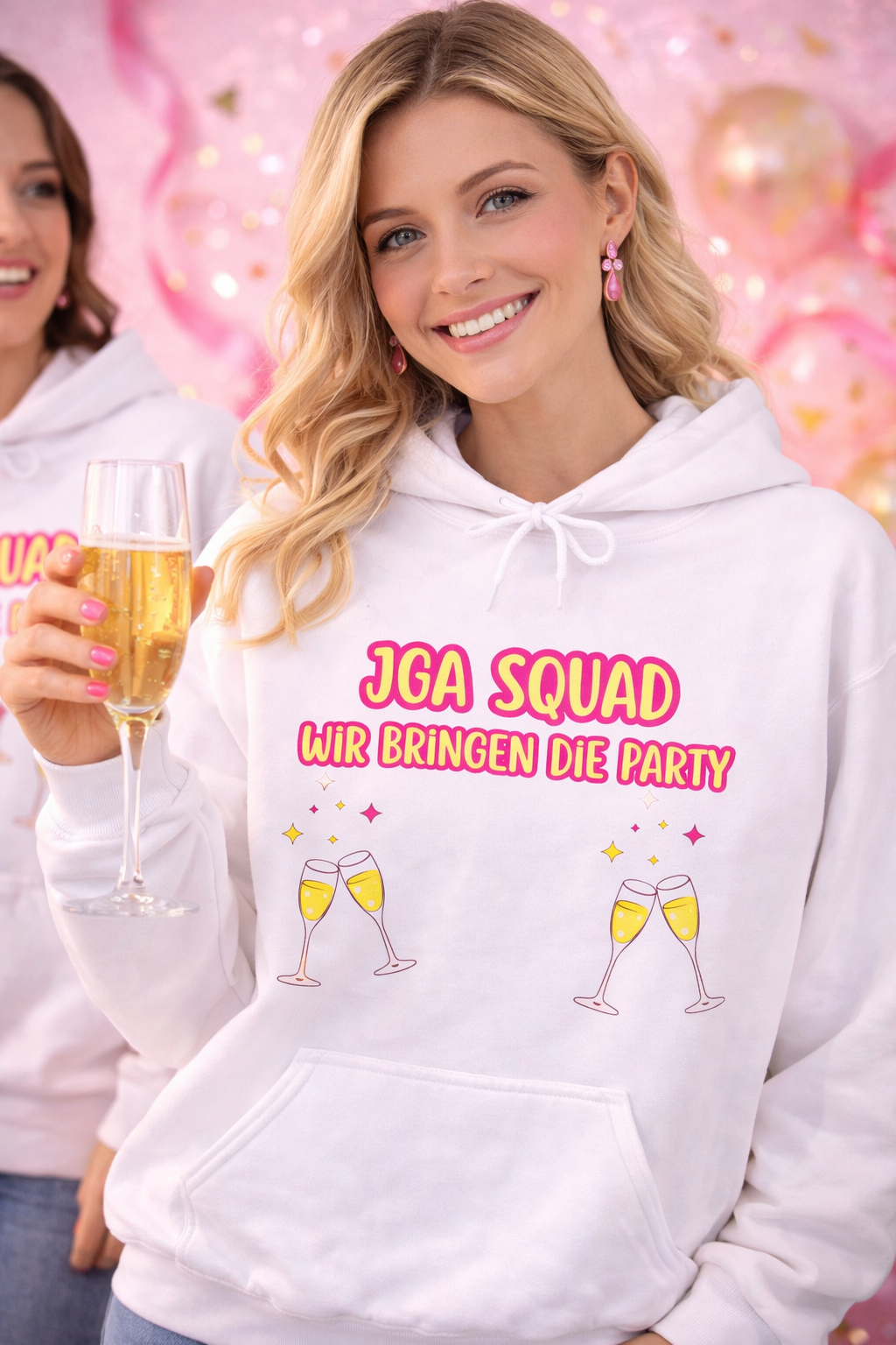 JGA Squad Hoodie – Wir bringen die Party | Junggesellinnenabschied Hoodie | Team Bride Outfit
