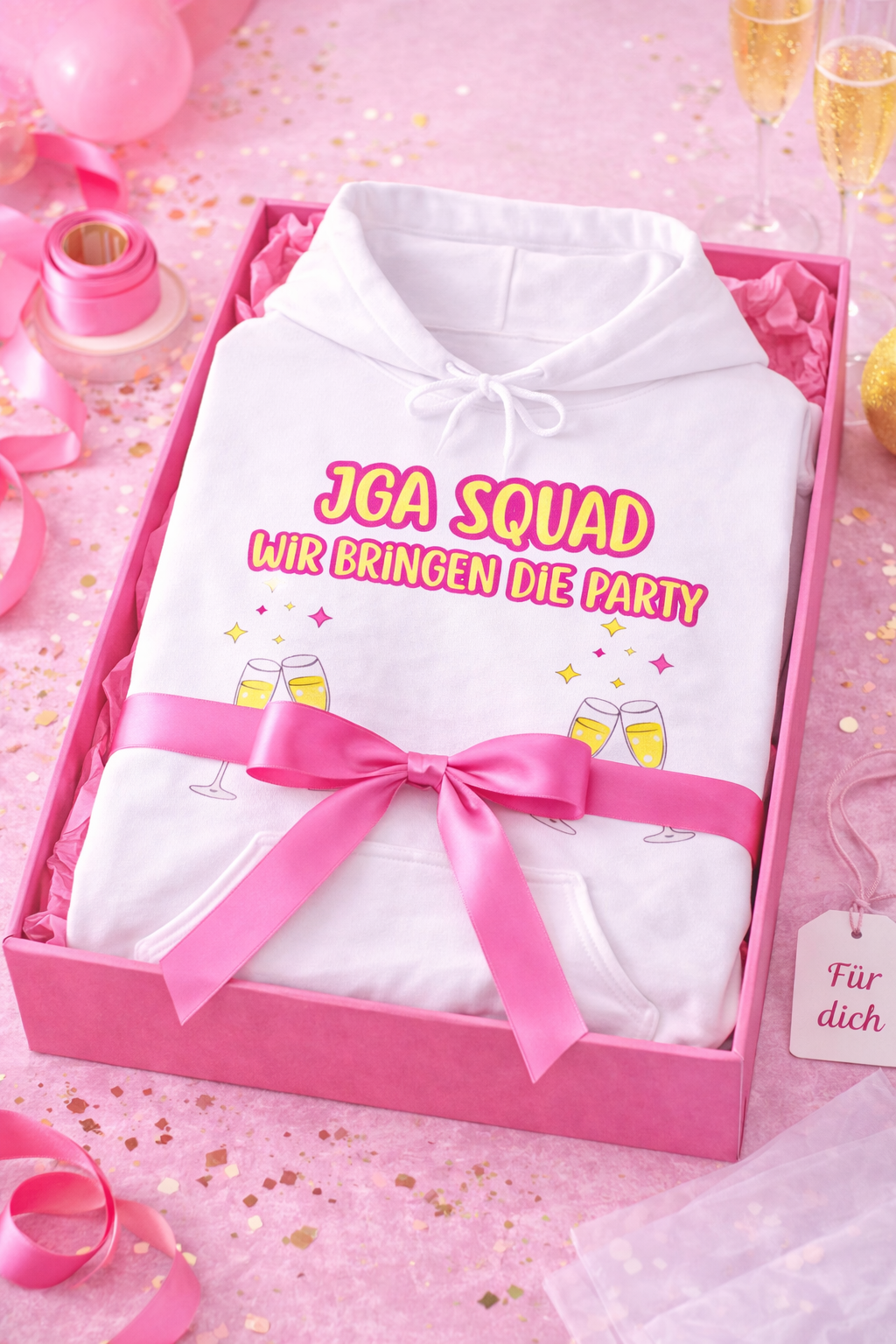 JGA Squad Hoodie – Wir bringen die Party | Junggesellinnenabschied Hoodie | Team Bride Outfit