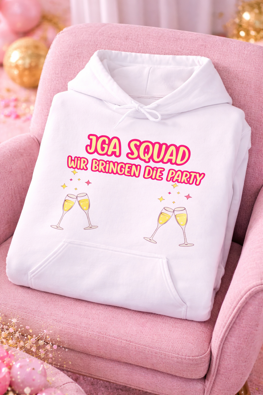 JGA Squad Hoodie – Wir bringen die Party | Junggesellinnenabschied Hoodie | Team Bride Outfit