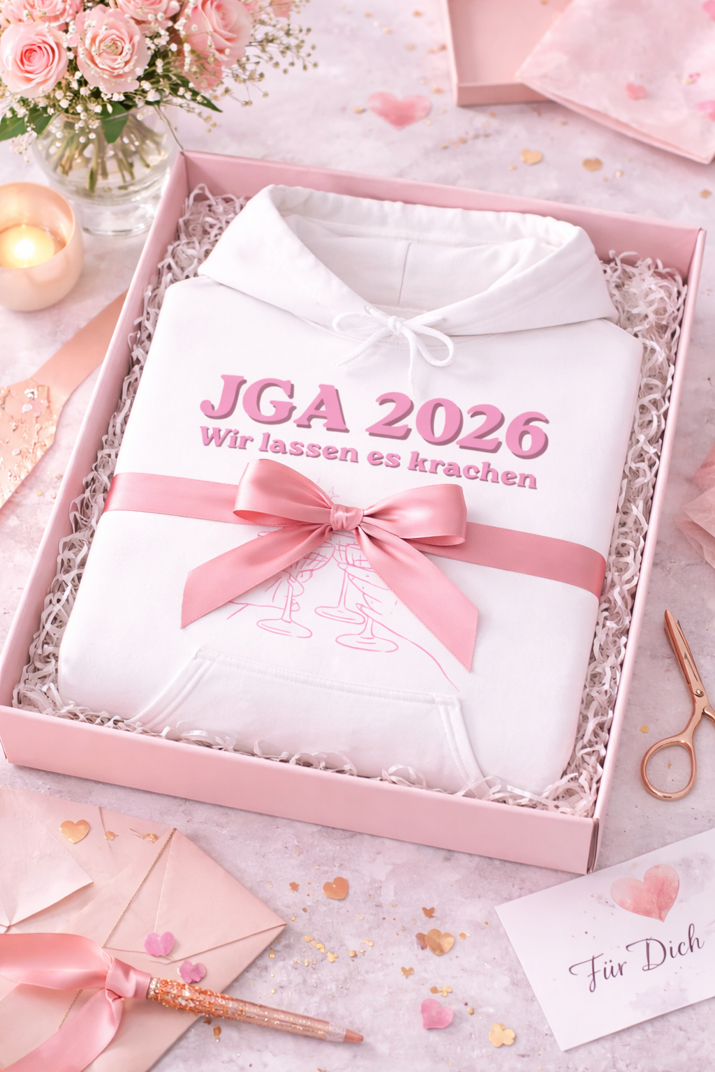 JGA 2026 Hoodie – Wir lassen es krachen | Junggesellinnenabschied Hoodie | Team Bride Outfit