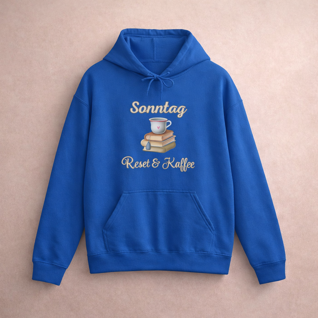 Sonntag Ruhe & Kaffee Hoodie – Cozy Kaffee Hoodie – Gemütlicher Sonntag Hoodie Damen & Herren