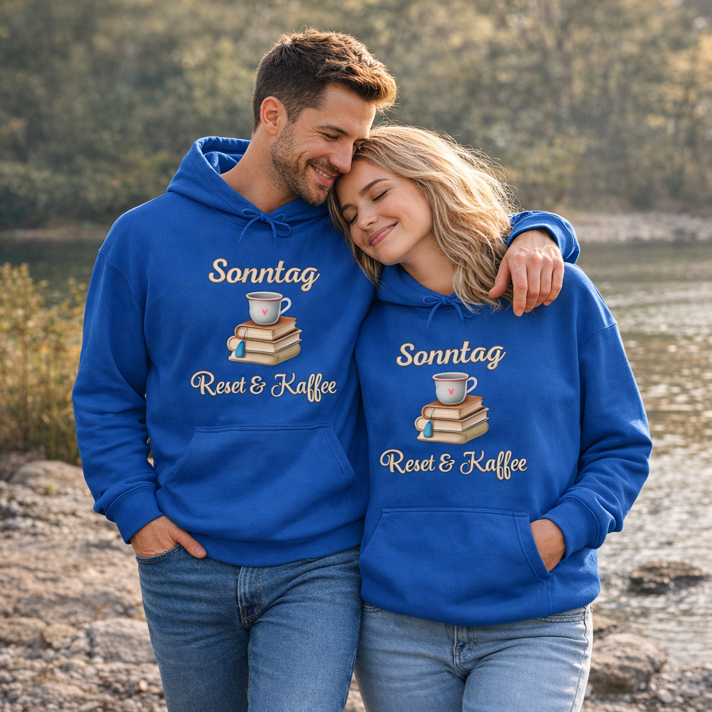 Sonntag Ruhe & Kaffee Hoodie – Cozy Kaffee Hoodie – Gemütlicher Sonntag Hoodie Damen & Herren