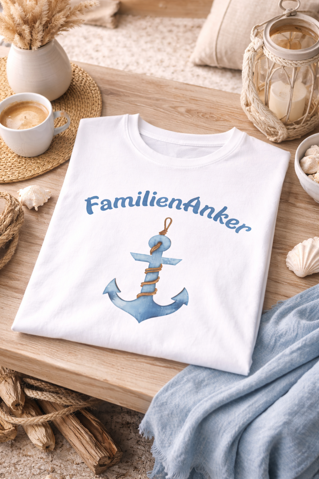 T-Shirt FamilienAnker für Papa – Geschenk für Vater – maritimes Shirt Männer – Vatertag Geschenk Papa – Familienmotiv