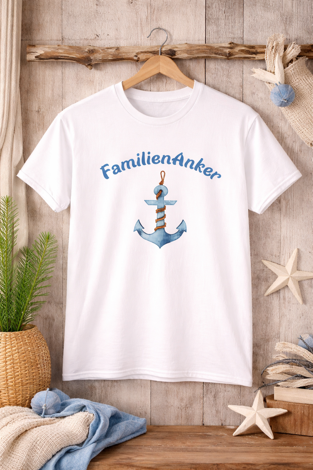 T-Shirt FamilienAnker für Papa – Geschenk für Vater – maritimes Shirt Männer – Vatertag Geschenk Papa – Familienmotiv
