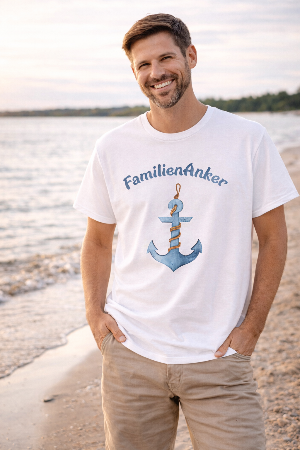 T-Shirt FamilienAnker für Papa – Geschenk für Vater – maritimes Shirt Männer – Vatertag Geschenk Papa – Familienmotiv