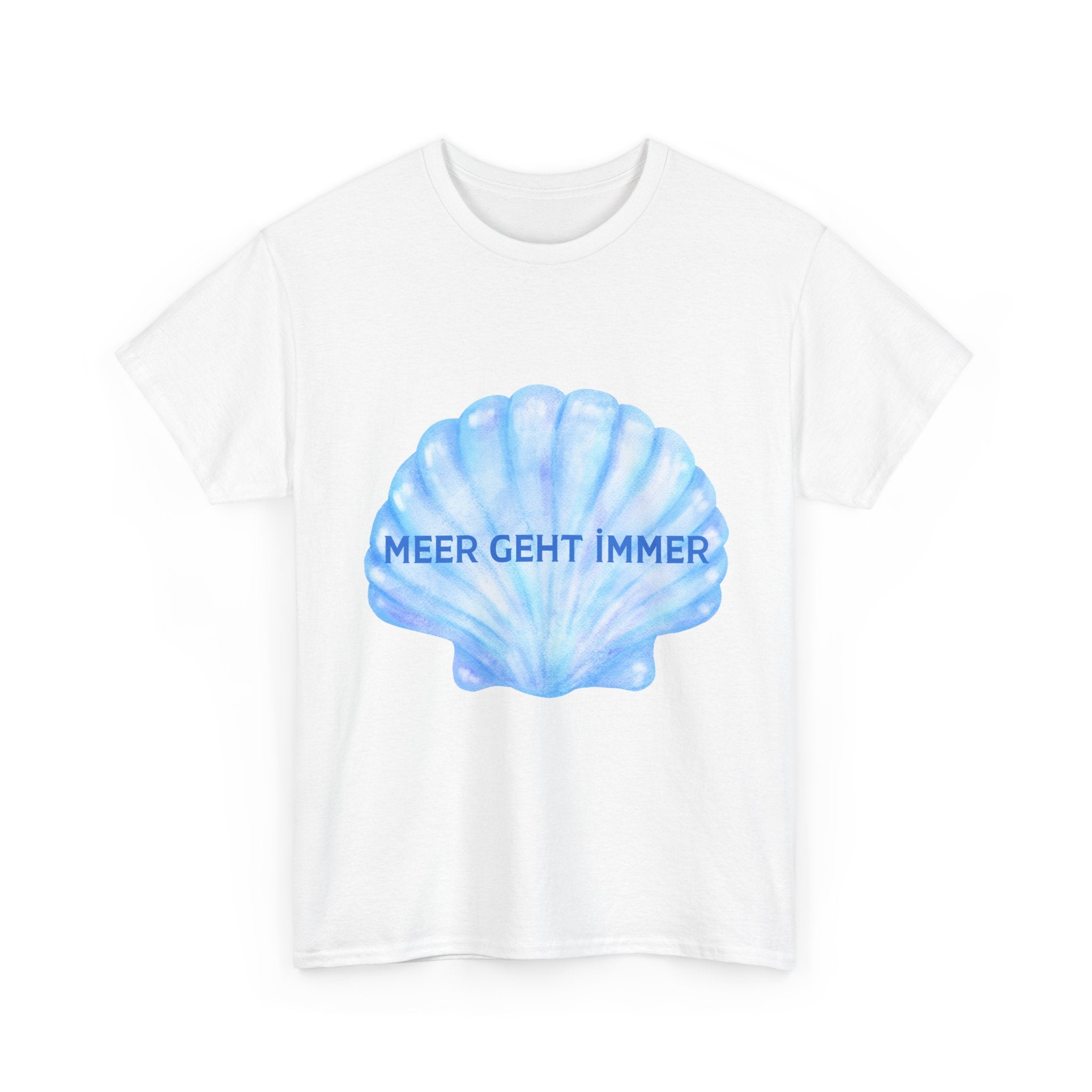 Meer geht immer T-Shirt | Sommer Shirt mit Muschel | Urlaub Meer Strand Shirt Damen Herren