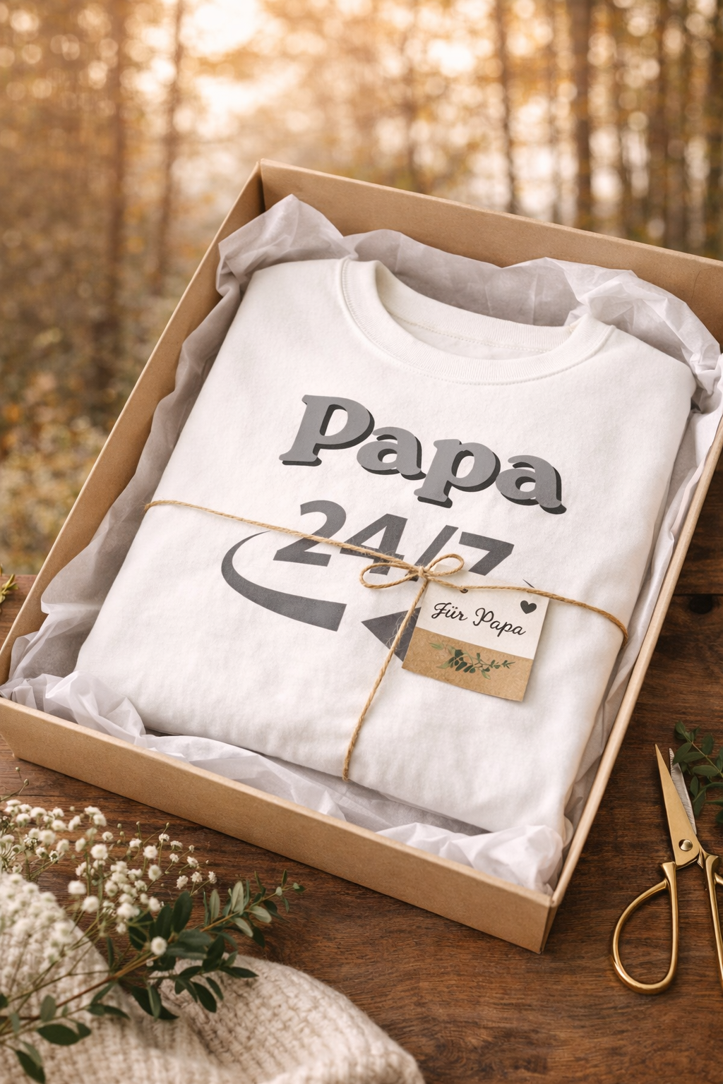 Papa 24/7 Sweatshirt – Geschenk für Papa – Cooler Papa Pullover – Vatertag Geschenk Idee
