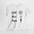 Papa T-Shirt „Grill Bier Papa“ – Lustiges Grillshirt für Väter – BBQ Herren Shirt