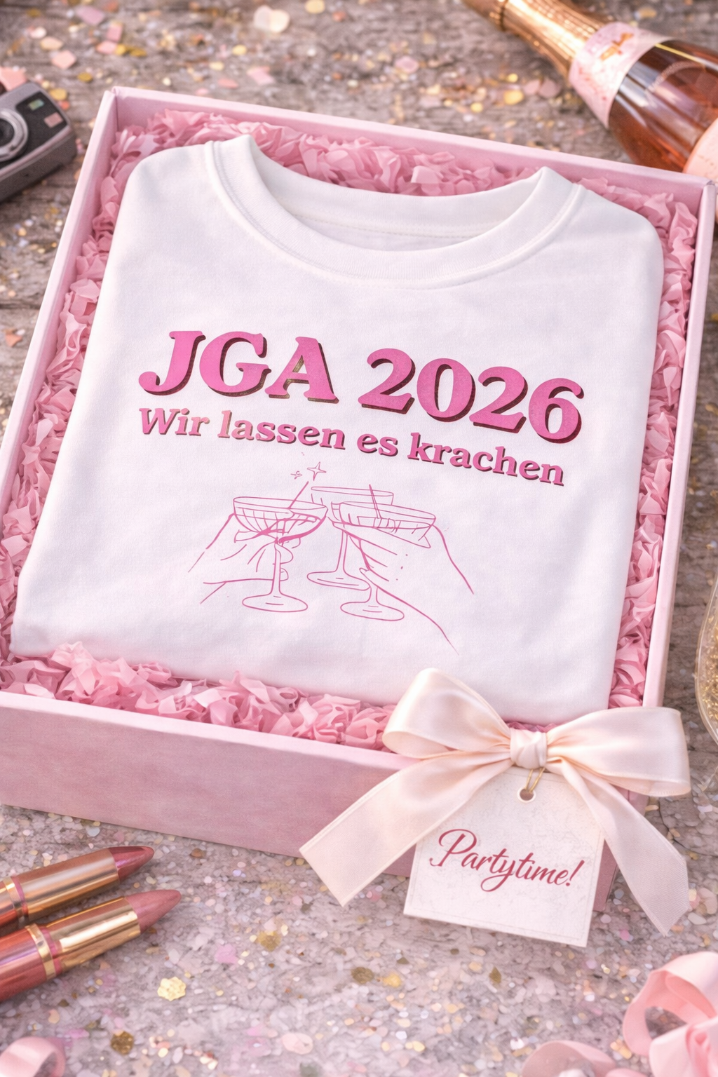 JGA 2026 Sweatshirt – Wir lassen es krachen | Junggesellinnenabschied Pullover | Team Bride Outfit