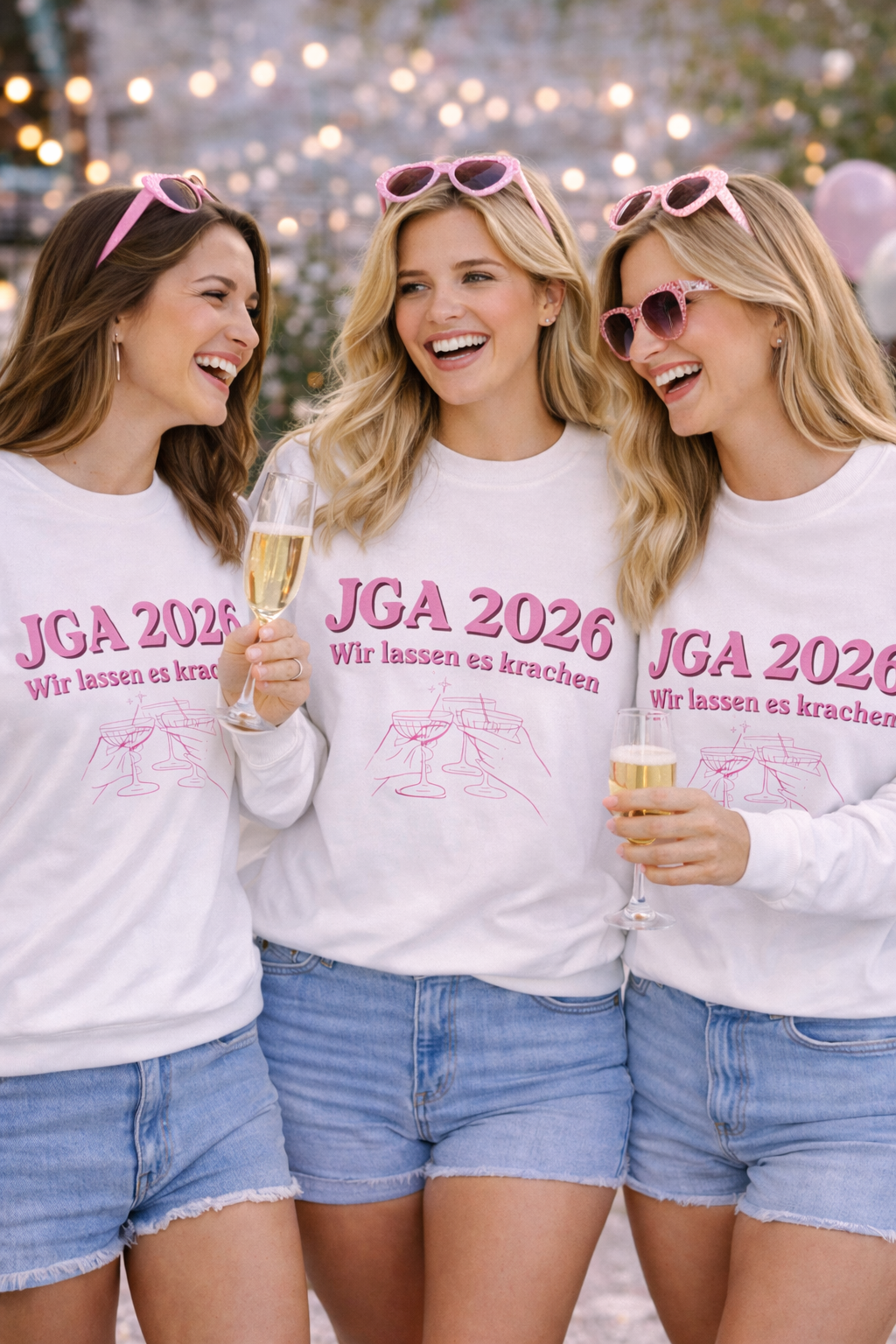 JGA 2026 Sweatshirt – Wir lassen es krachen | Junggesellinnenabschied Pullover | Team Bride Outfit