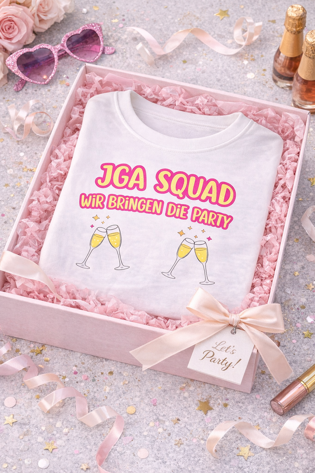JGA Squad Sweatshirt – Wir bringen die Party | Junggesellinnenabschied Pullover | Team Bride Outfit