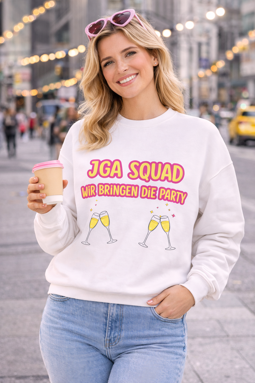 JGA Squad Sweatshirt – Wir bringen die Party | Junggesellinnenabschied Pullover | Team Bride Outfit