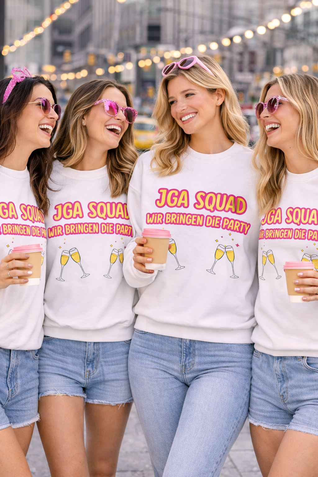 JGA Squad Sweatshirt – Wir bringen die Party | Junggesellinnenabschied Pullover | Team Bride Outfit