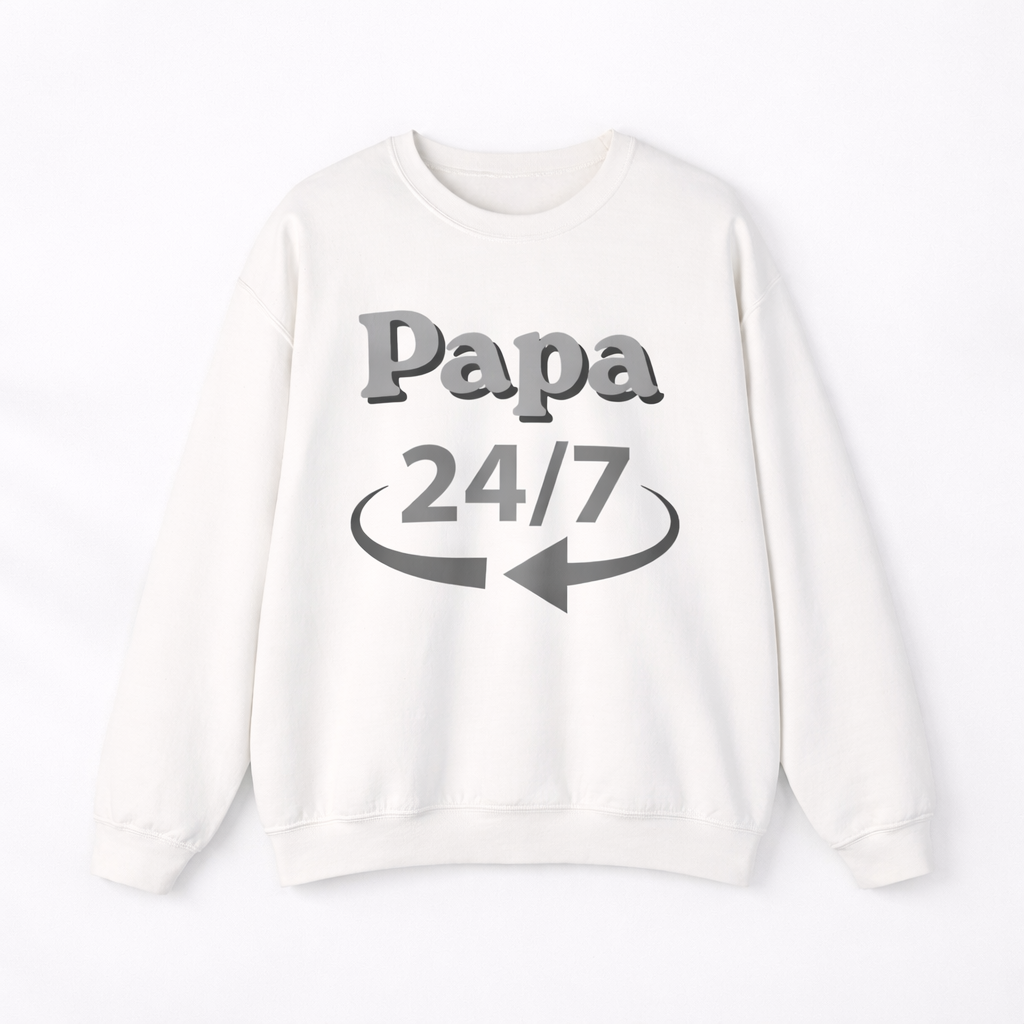 Papa 24/7 Sweatshirt – Geschenk für Papa – Cooler Papa Pullover – Vatertag Geschenk Idee