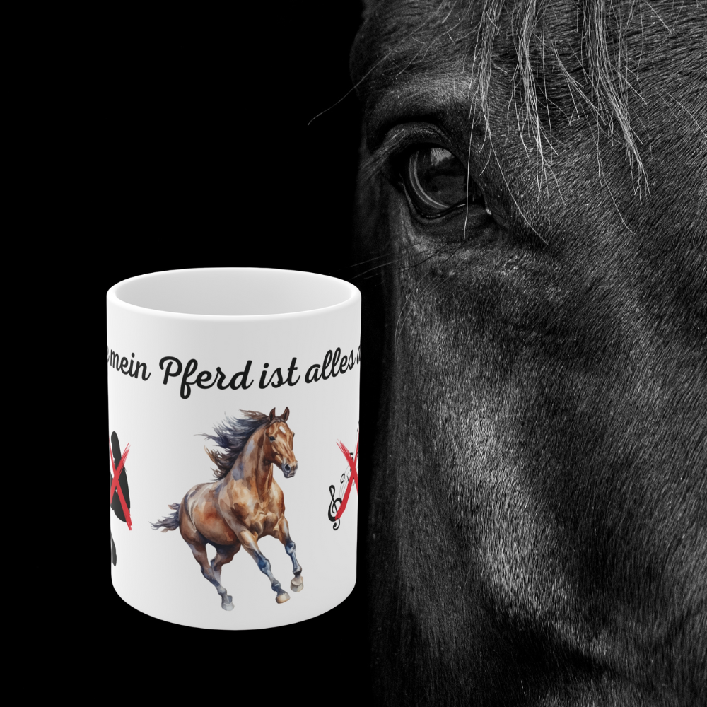 Tasse Pferdeliebe – Ohne mein Pferd ist alles doof | Geschenk für Reiter | Pferde Tasse 330 ml