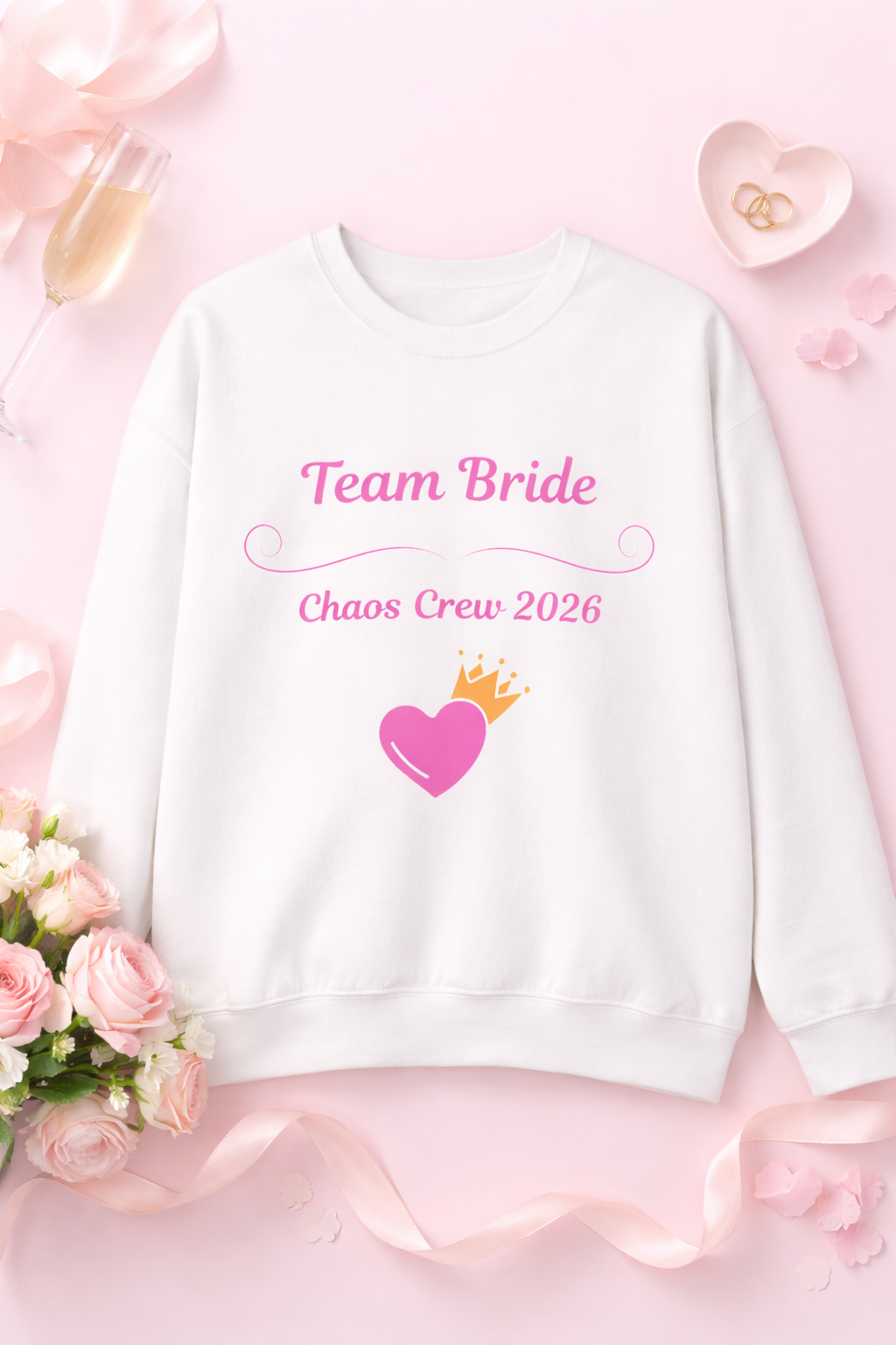 Team Bride Sweatshirt – Chaos Crew 2026 | JGA Pullover Frauen | Junggesellinnenabschied Outfit